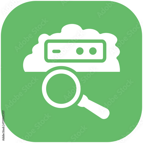 Cloud Searching vector icon illustration of Cloud Computing iconset.