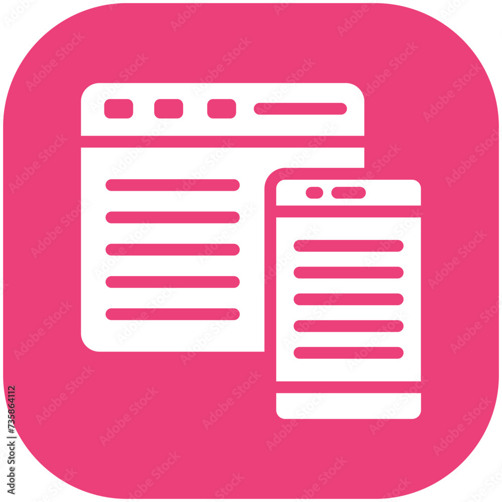 Responsive Design vector icon illustration of Seo and Web iconset. Responsive Design vector icon illustration of Seo and Web iconset.