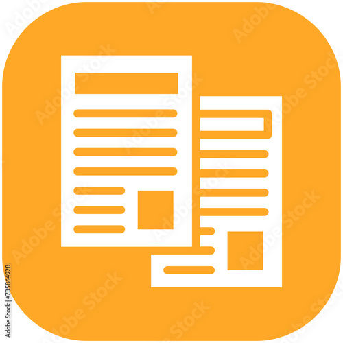 Duplicate Documents vector icon illustration of Online Marketing iconset.