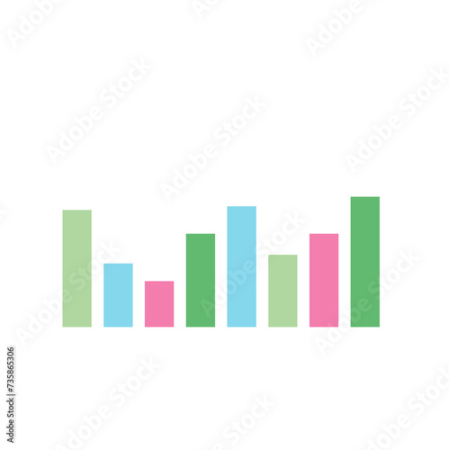 business graph cute colorful