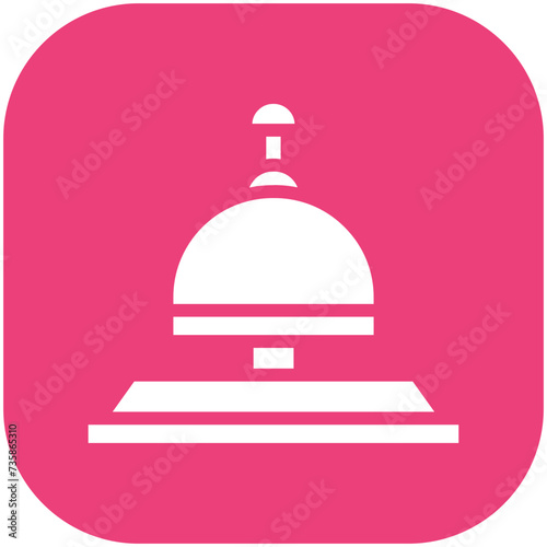 Desk Bell vector icon illustration of Spa iconset.