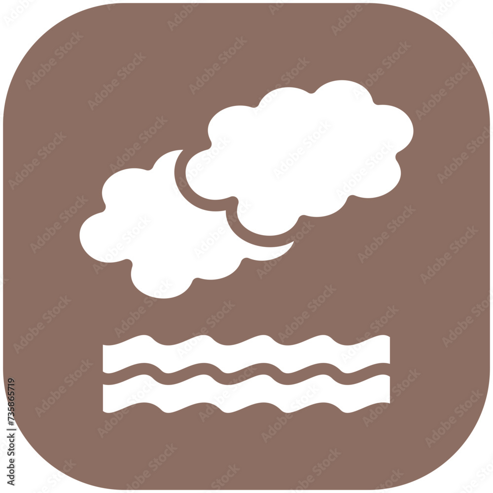 Fog vector icon illustration of Pollution iconset.