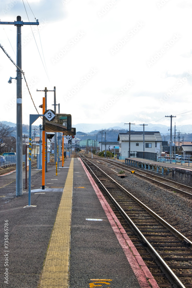駅構内の設備の風景 鳥取県 郡家駅