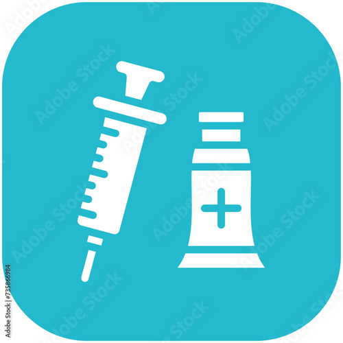 Vaccination vector icon illustration of Health Checkup iconset.