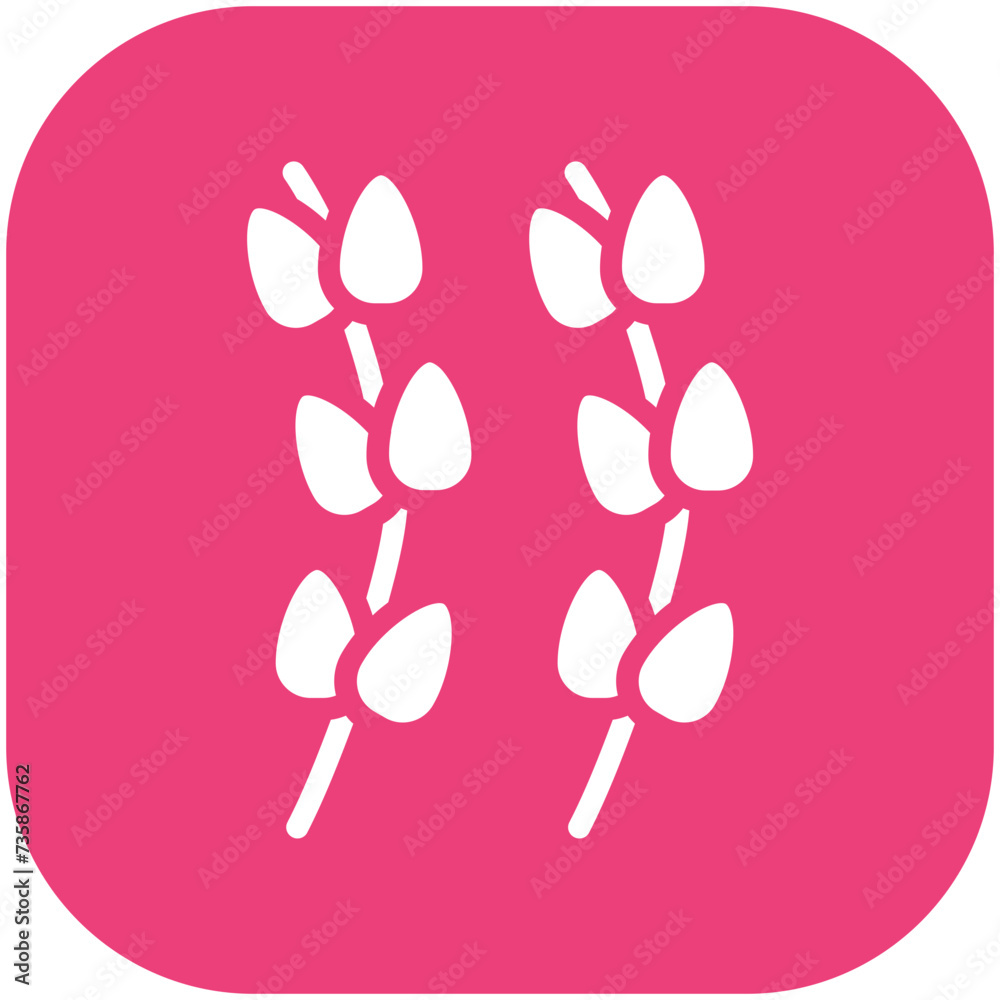 Lavender vector icon illustration of Flowers iconset.