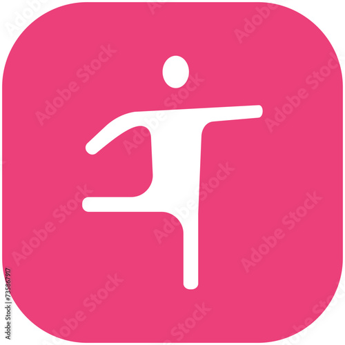 Gymnastics vector icon illustration of Olympics iconset.