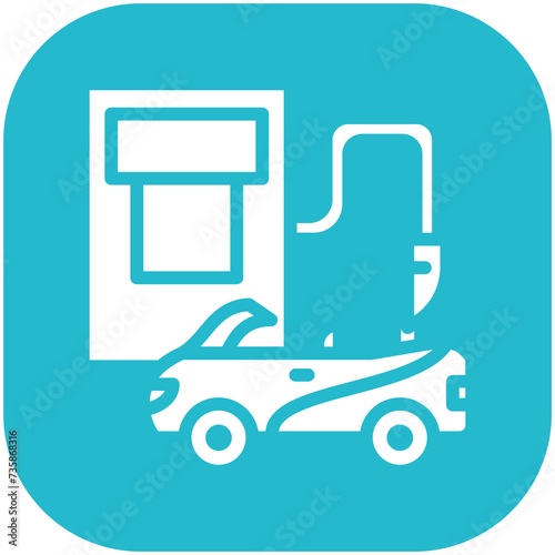 Refuel vector icon illustration of Auto Racing iconset.
