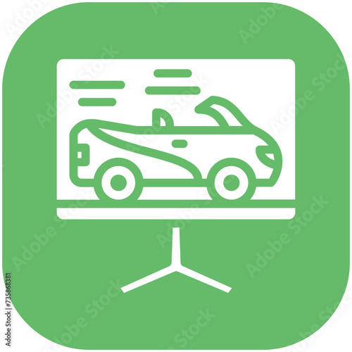 Race Screen vector icon illustration of Auto Racing iconset.