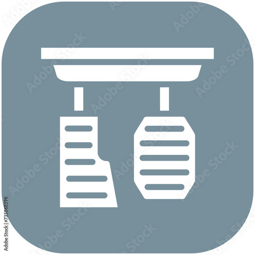 Car Pedal vector icon illustration of Auto Racing iconset.