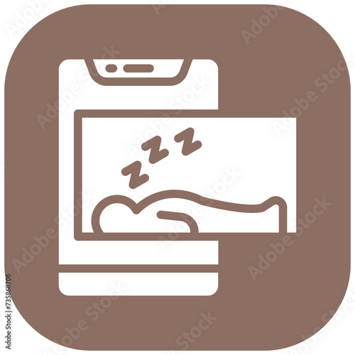 Sleep vector icon illustration of Workout App iconset.