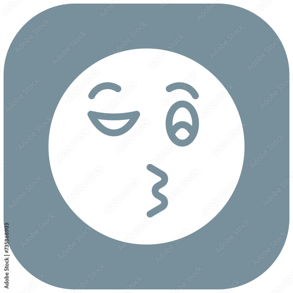 Kissing Face vector icon illustration of Emoji iconset. Kissing Face vector icon illustration of Emoji iconset.