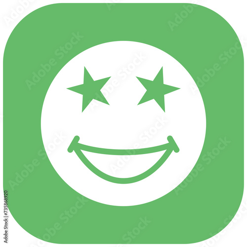 Star Struck vector icon illustration of Emoji iconset.