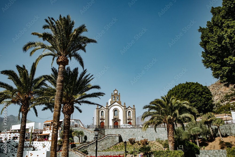 Kościół Santa Lucia de Tirajana na Gran Canaria, Hiszpania 