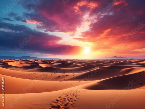sunset in the desert © Ramzan Aziz