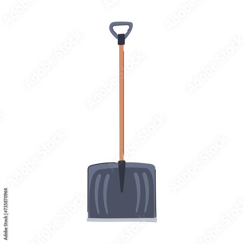 ing snow shovel cartoon vector illustration