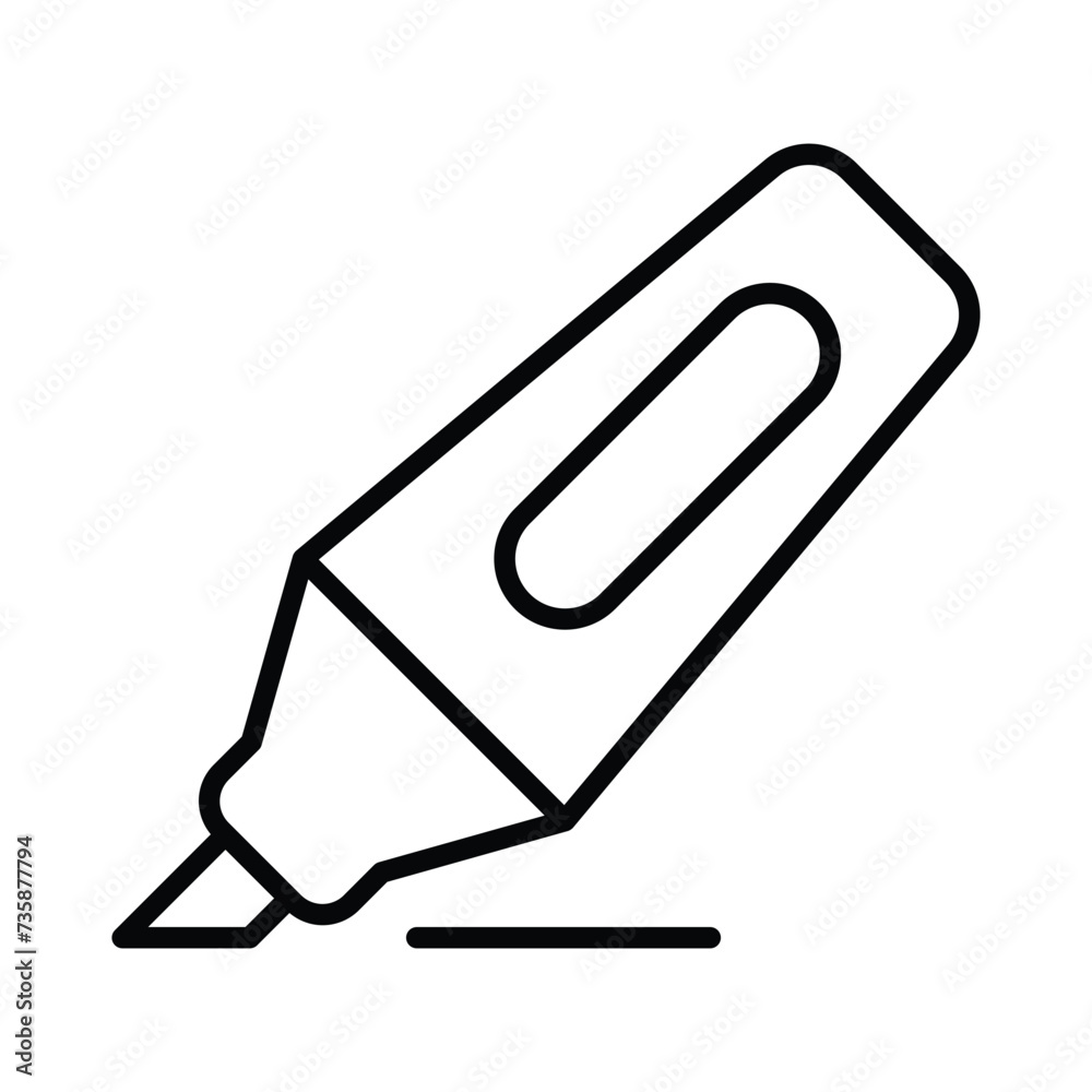 Highlighter icon vector stock illustration. Highlighter icon vector stock illustration.