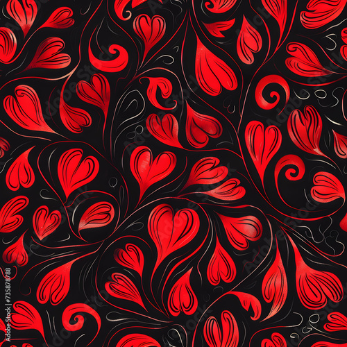 seamless pattern with hearts