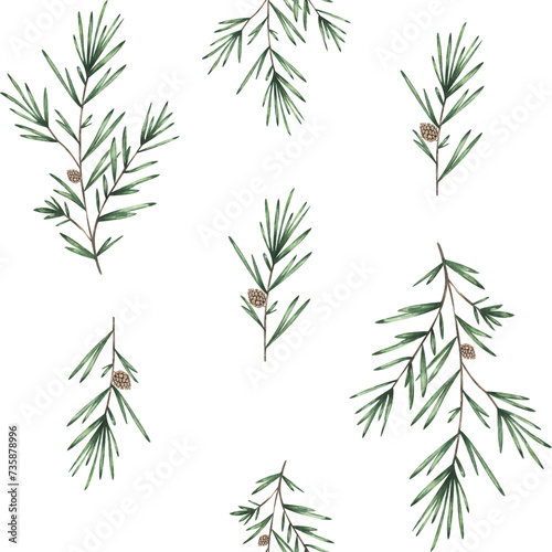 spruce branches pattern