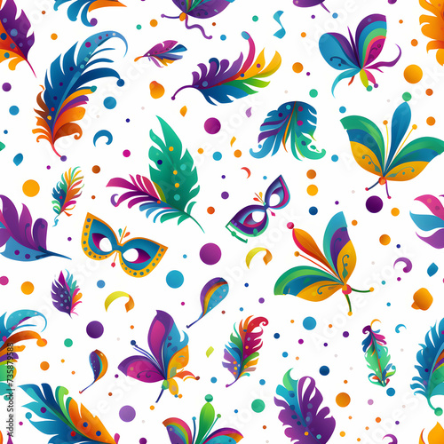 mardi gras seamless pattern