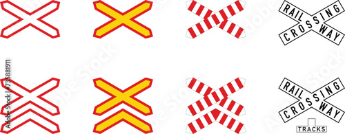 Crossbuck, A crossbuck is a traffic sign used to indicate a level railway crossing.