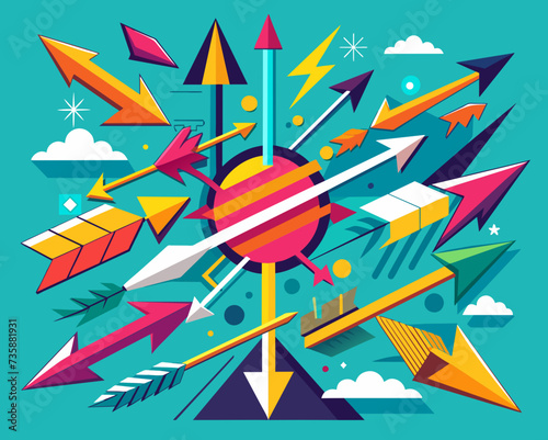 abstract background geometric futuristic colorful beautiful amazing unreal bright figurative