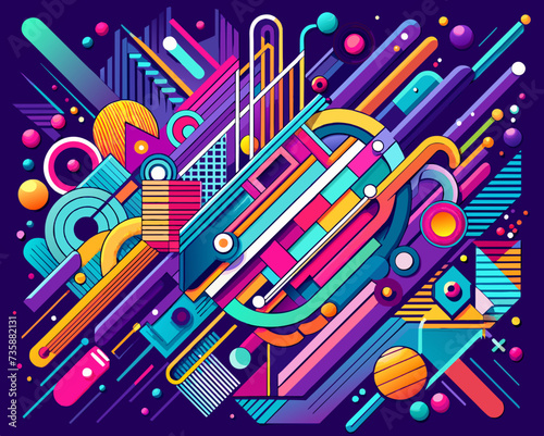 abstract background geometric futuristic colorful beautiful amazing unreal bright figurative