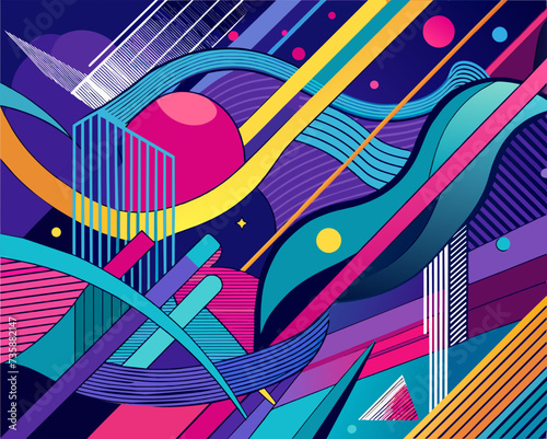 abstract background geometric futuristic colorful beautiful amazing unreal bright figurative