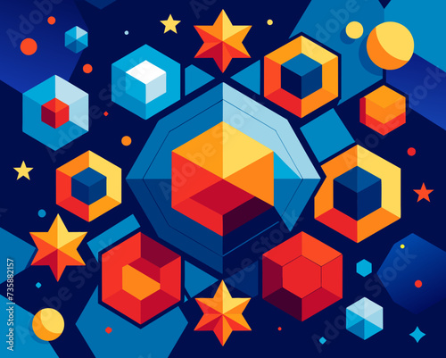 abstract background geometric futuristic colorful beautiful amazing unreal bright figurative