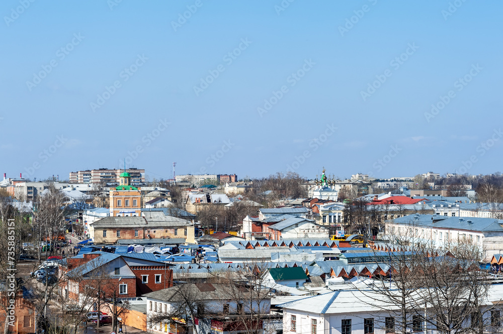 Murom. Top view. Spring cityscape.
