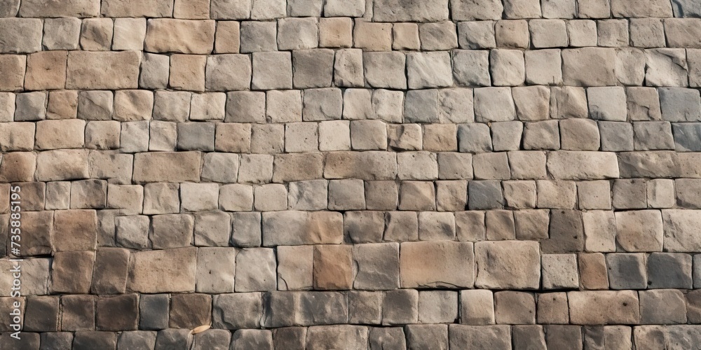 Old Stone Pavement Texture Background, Granite Cobblestone Road Pattern, Vintage Block Sidewalk Old Stone Pavement Texture Background, Granite Cobblestone Road Pattern, Vintage Block Sidewalk