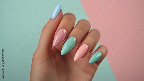 hand with nail polish