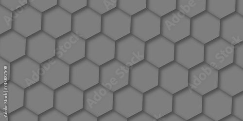 Abstract gay hexagon pattern. Gray hexagon pattern background. 