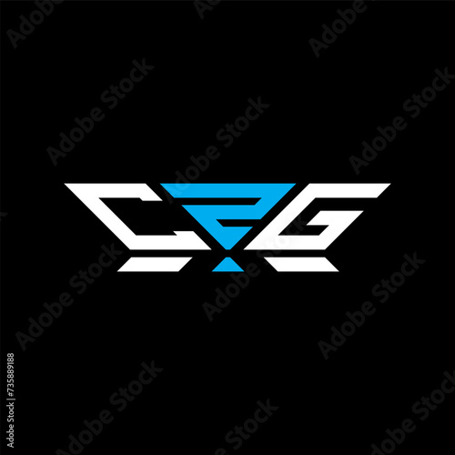 CZG letter logo vector design, CZG simple and modern logo. CZG luxurious alphabet design   photo