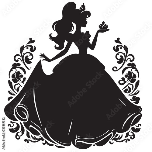 silhouette of a girl with flowers