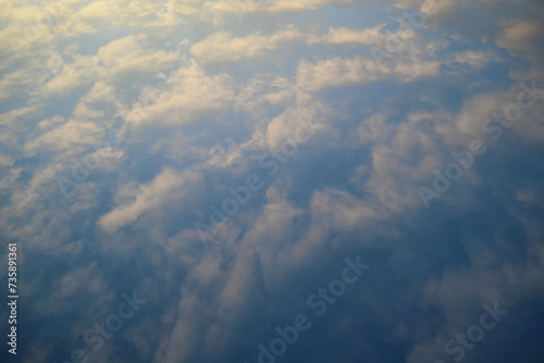 Blue cloud sky texture. Abstract background Blue blurred clouds