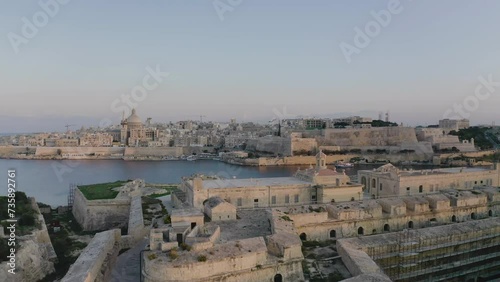 Aerial view of Valletta city on Malta