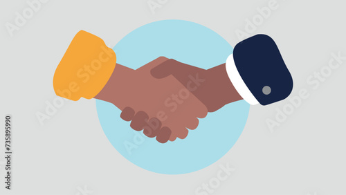 Vektor-Illustration eines Händedrucks von Geschäftspartnern - Stock Graphics