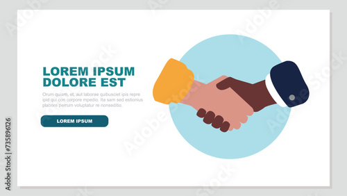 Vektor-Illustration eines Händedrucks von Geschäftspartnern - Stock Graphics