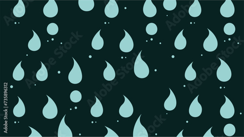 Rain water drop. World Milk Day. The vector hand draw background. Flat design. Raindrops pastel background vertical. Seamless pattern with watercolor painted rain drops. Seamless Pattern Water drop.