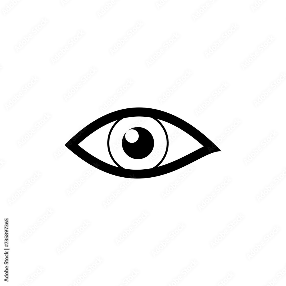 Eye symbol icon isolated on transparent background Eye symbol icon isolated on transparent background
