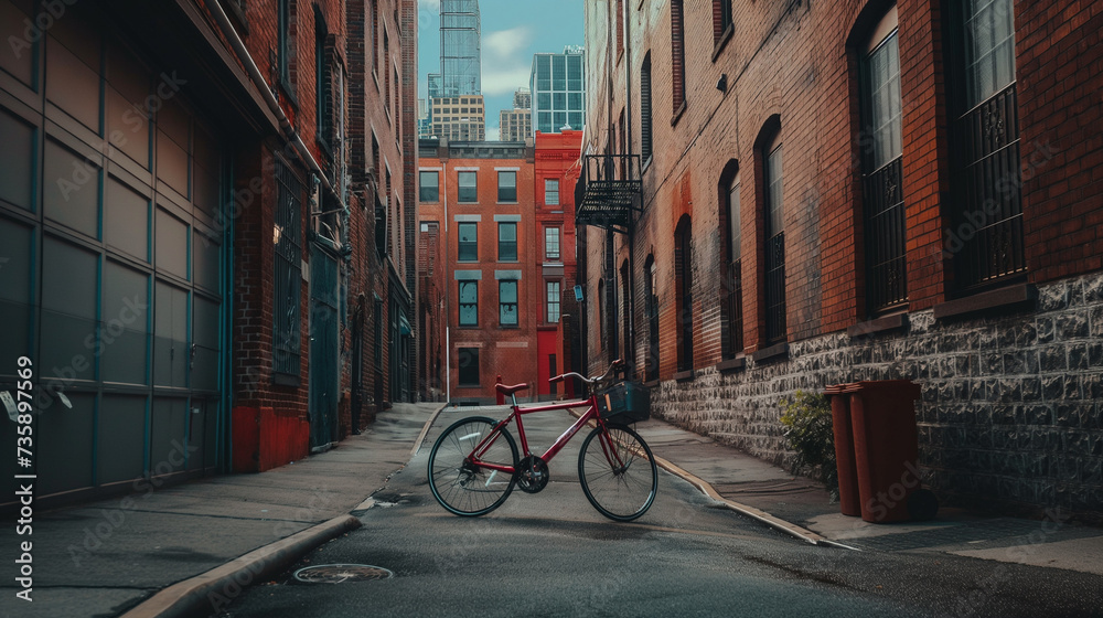 Fototapeta premium bikes in the street