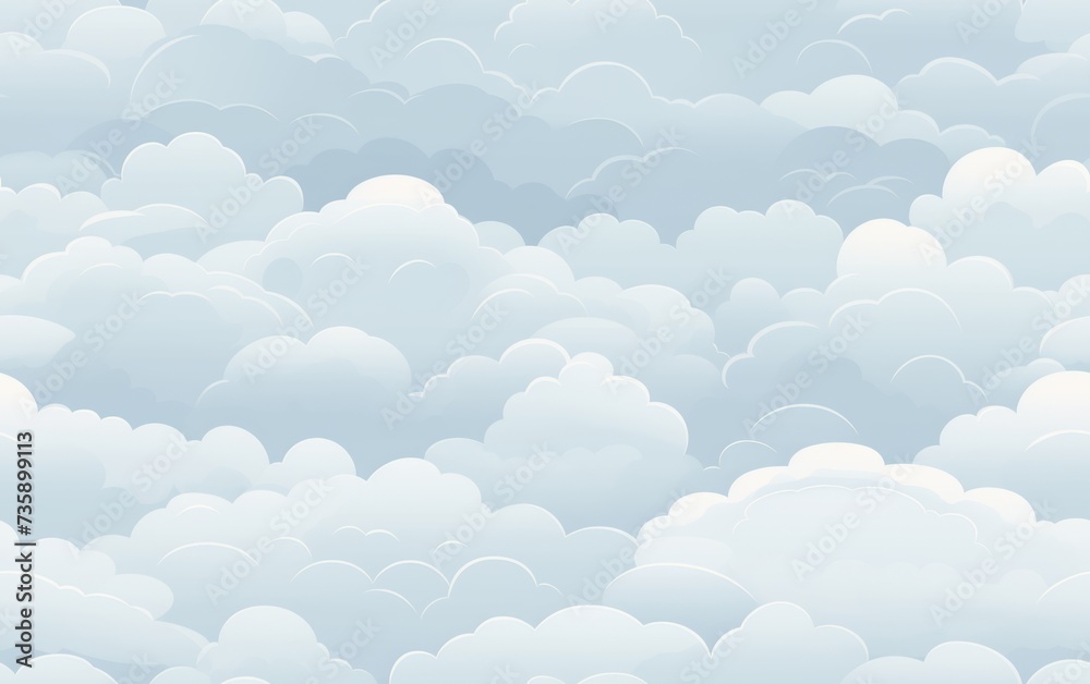 Flat Billowing Cloud Texture Seamless Pattern Flat Billowing Cloud Texture Seamless Pattern