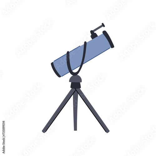 look telescope cartoon vector illustration