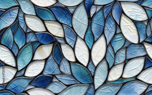 Flat Glass Mosaic Texture Seamless Pattern