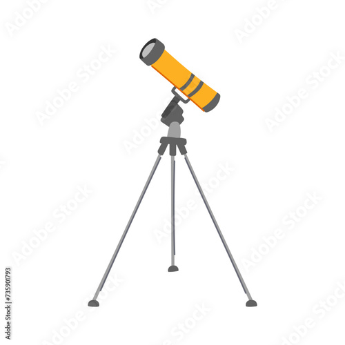 webb telescope cartoon vector illustration