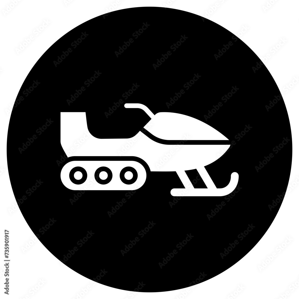 Snowmobile Vector Icon Design Illustration Snowmobile Vector Icon Design Illustration