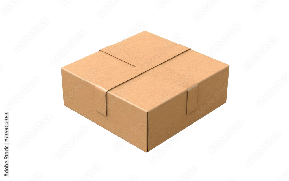 Cardboard Box. A photograph of a plain cardboard box placed on a clean Transparent background. Cardboard Box. A photograph of a plain cardboard box placed on a clean Transparent background.