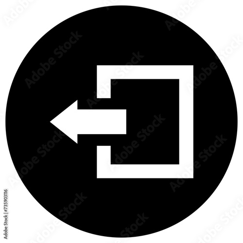 Log out Vector Icon Design Illustration