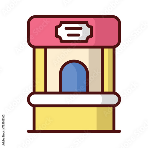 Ticket Office Icon vector. Stock illustration.