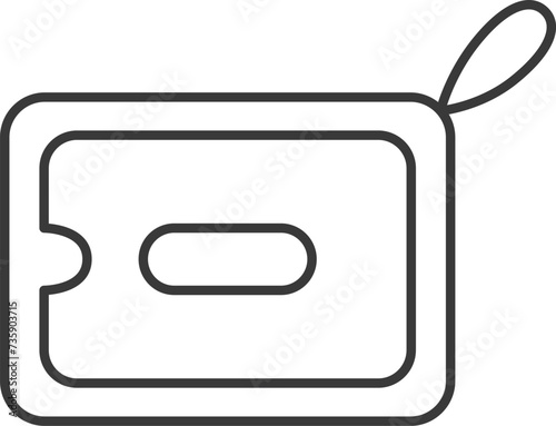 線画駅関連アイコンイラスト　カードケース